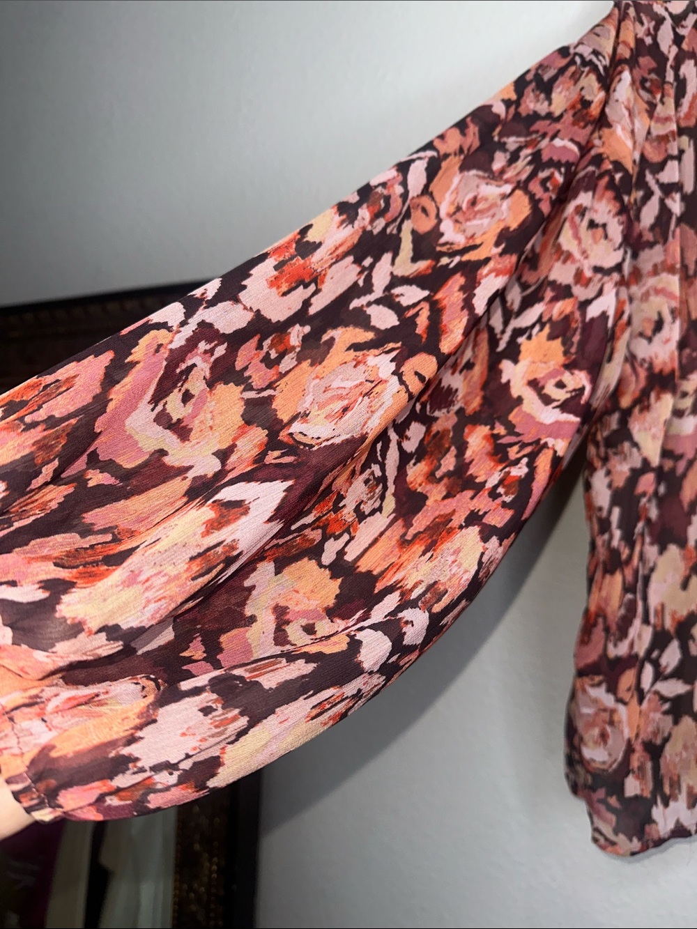 Boheme Multicolor Floral-Print Button Down Blouse - Picture 3 of 9